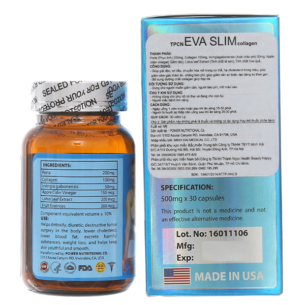 Viên Uống Giảm Cân Eva Slim Collagen