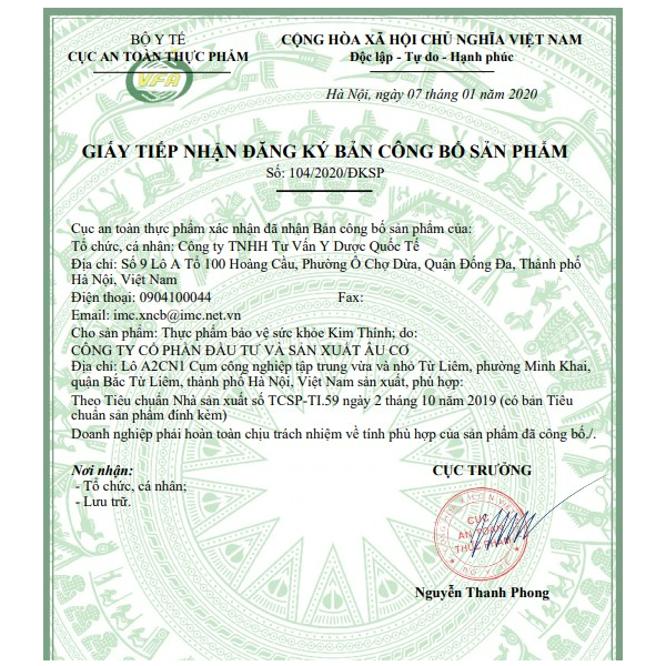 Kim Thính Hộp 180 Viên