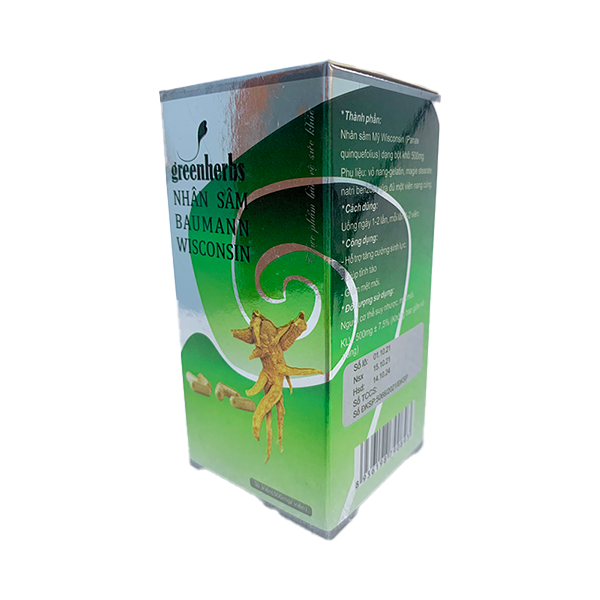 Greenherbs Nhân Sâm Baumann Wisconsin