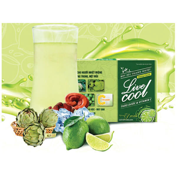 Bột Sủi Thanh Nhiệt Hương Chanh Live Cool