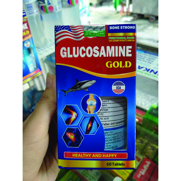 GLUCOSAMINE GOLD - Hỗ Trợ Nuôi Dưỡng Sụn Khớp (Hộp 60 viên)